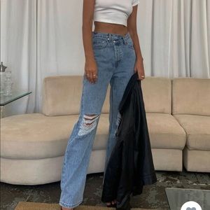 Princess Polly Asymmetrical Jeans